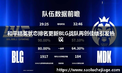 和平精英状态排名更新BLG战队再创佳绩引发热议